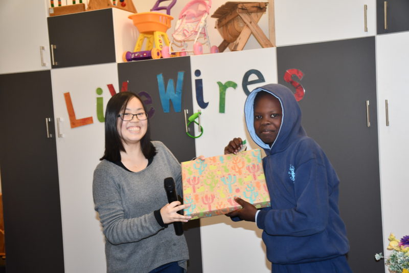 Livewires participants winning Lucky Door Prize