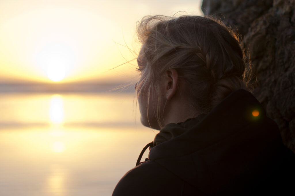 Canva – Woman Looking Far Away Sample Image