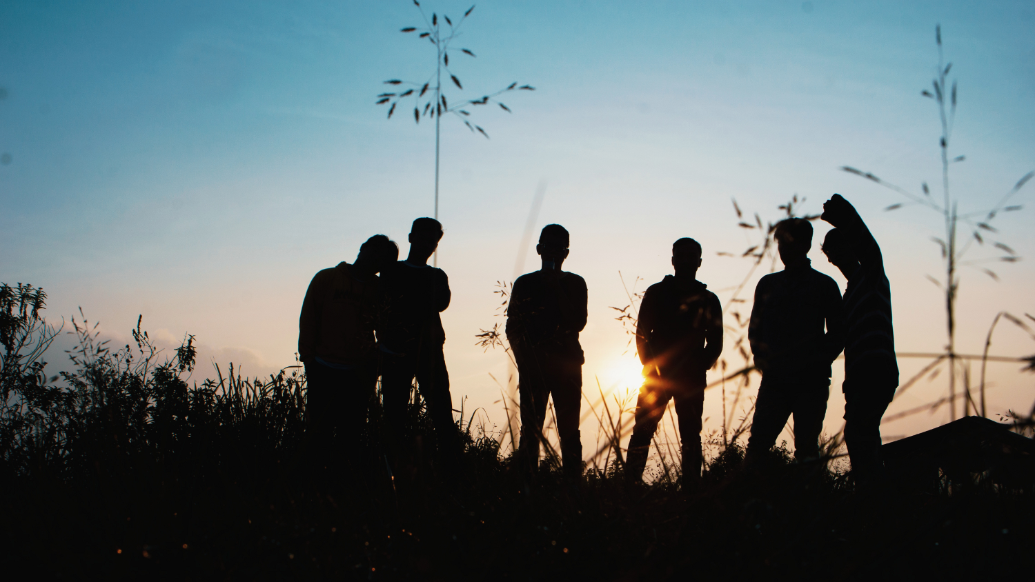 Small gathering of young people Sample Image